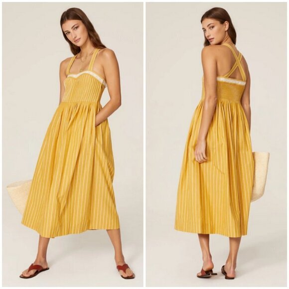 πTHE GREAT.π The Laurel Dress ~ Sunburst Stripes Size 1 Small - Picture 9 of 16